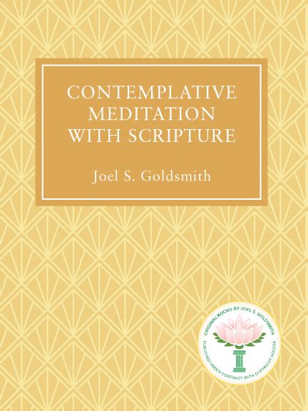 Joel Goldsmiths Contemplative Meditation With Scripture Pamphlet