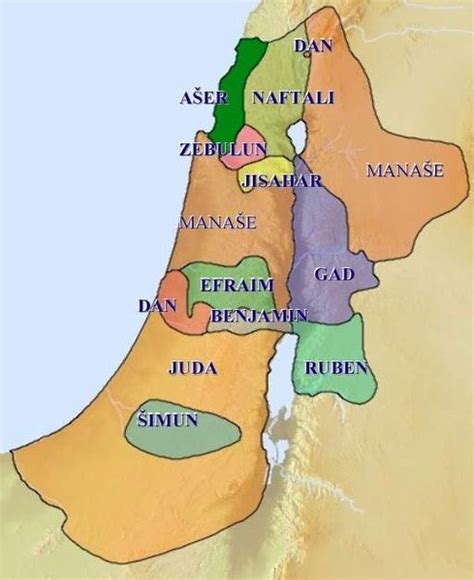Distribución De Las 12 Tribus De Israel Jerusalén Israel Tribu Biblia