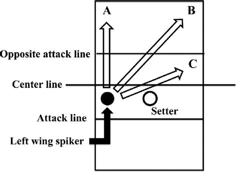 Three Different Courses Of Spiking For A Left Wing Spiker A
