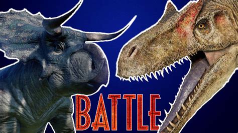 Nasutoceratops Vs Allosaurus Battle At Big Rock Dinosaur Fight Youtube