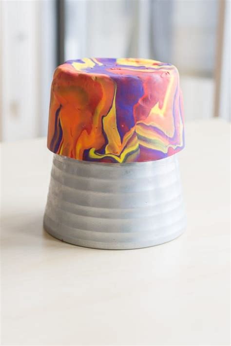 Make A Tie Dye Polymer Clay Pot By Brittany Goldwyn Diy And Lifestyle
