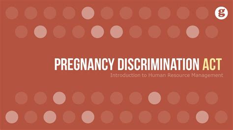pregnancy discrimination act youtube