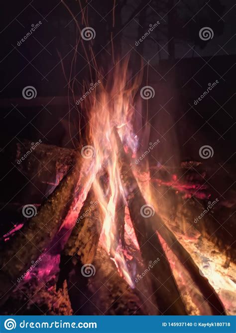 Close The Fire Flame Of Marching Fire Super Slow Motion Of Burning