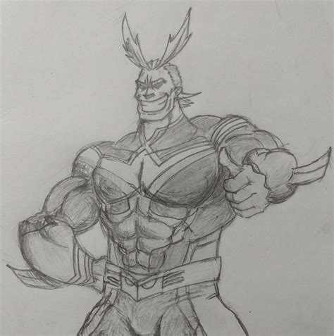 Drew This Pic Of All Might From My Hero Academia A While Back Opinions
