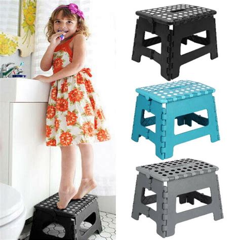 Portable 9 Folding Plastic Multi Purpose Non Slip Step Stool