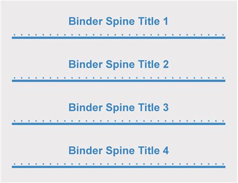 Free Binder Spine Template Printable Templates