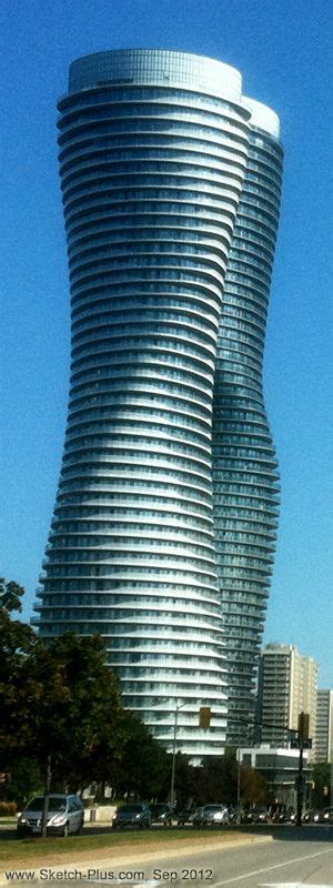 The Absolute Towers Mississauga Canada Left Front View Tower