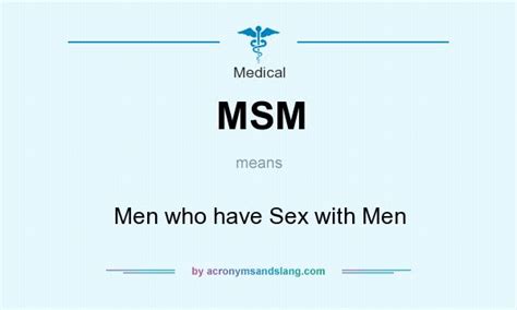 Msm Men Who Have Sex With Men In Medical By