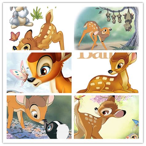 Disney Fawn Bambi Wall Art Canvas Painting Nordic Posters And Prints