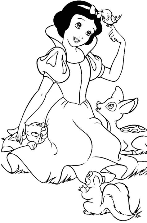 Coloriages Blanche Neige  Páginas para colorear disney, Dibujo de