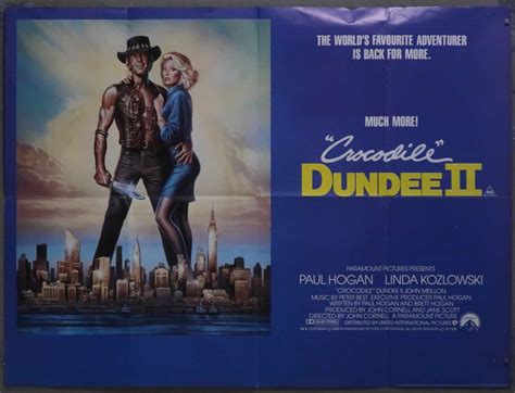 Crocodile Dundee 2 Original Movie Poster Uk Quad 40x30 Simondwyer