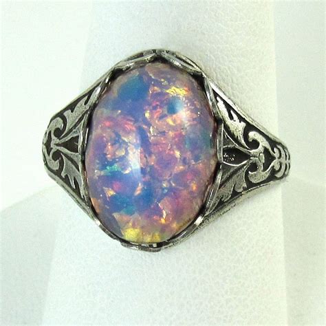 Popular Items For Pink Fire Opal Ring On Etsy Fire Opal Ring Opal