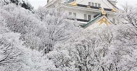 Snow In Osaka Castle Japan I Would Love To Go Back In The Winter It