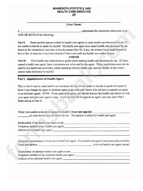 Floater benefit cashless hospitals tax benefits. Minnesota Health Care Directive Form printable pdf download