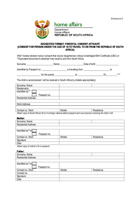Affidavit actually acts as evidence in court and can be held by the declarant depending on his/her personal knowledge. Parental Consent Affidavit Form printable pdf download