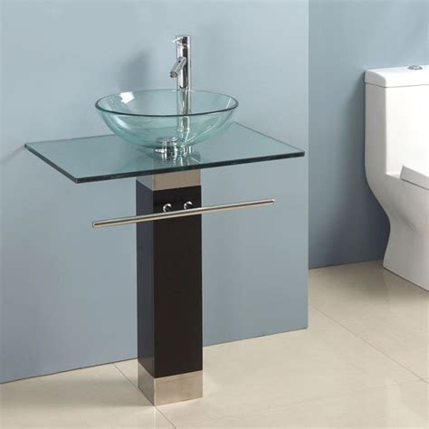 Glass Sink Bathroom Vanity Home Design Ideas