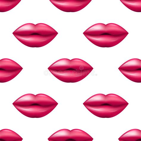 Kiss Seamless Lips Pattern Red And Pink Pattern Valentine Day Holiday