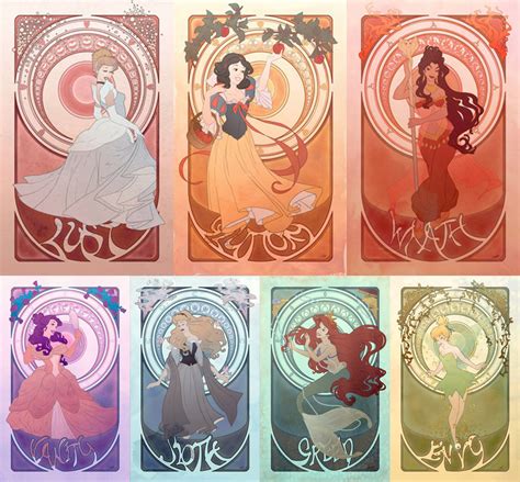 Seven Deadly Sins Disney Princesses 2 Disney Princess Art Disney Fan