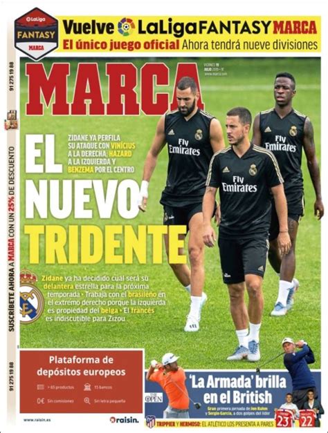 2019 07 19 Periódico Marca España Periódicos De España Toda La Prensa De Hoy