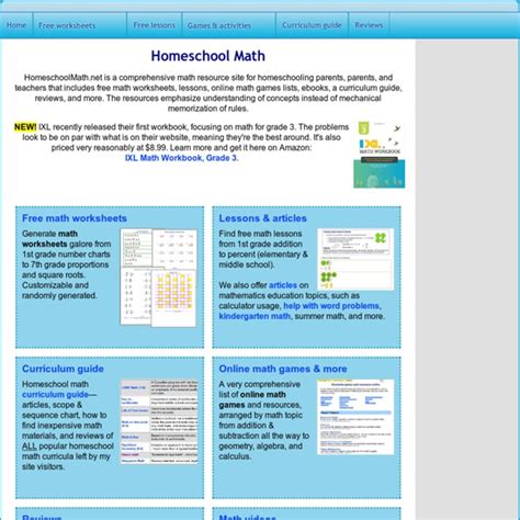 These students, without studying math until seventh grade, ended up far better able to calculate and think mathematically than. Homeschool Math - free math worksheets, lessons, ebooks ...