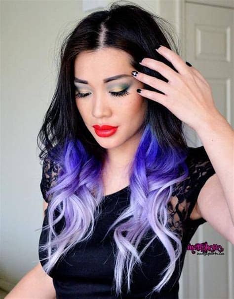 #pastel hair #lilac hair #purple hair #seafoam hair #green hair #denim hair #blue hair #coloured hair #dip dyed #coachelle #fashion #beauty #cat shirt #friends #hipsters #hipster girls #pastels #cotton. Awesome black to blue to lilac to white ombre hair | Hair ...