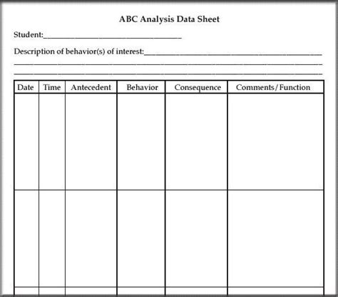Behavior Data Tracking Sheets Google Data Collection Sheets