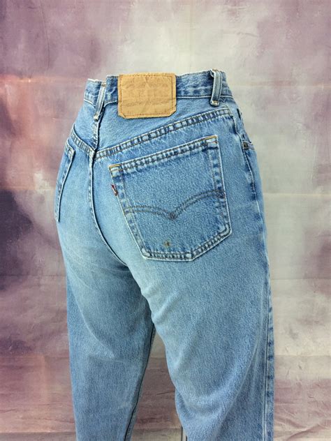 Sz 29 Vintage Levis 501 Women S Jeans 29X33 High Waisted Straight Leg
