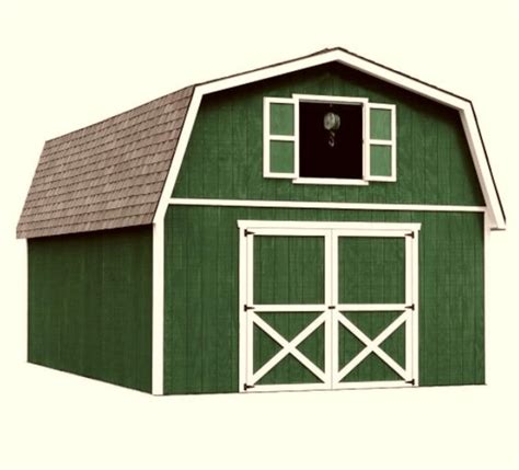 Barns Style Storage Shed With Loft16x32 Wood Garage Building Etsy