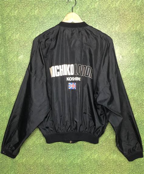 Vintage Vintage Michiko Koshino London Big Logo Bomber Jacket Grailed