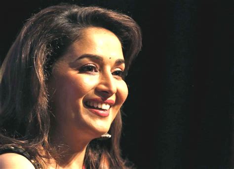 Bollywood Actress Madhuri Dixit Smiles During A News Conference For Her