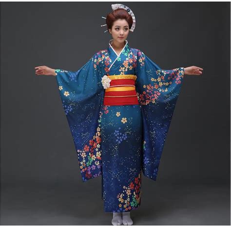 Traditional Japanese Kimono Women Formal Yukata Geisha Clothing Japanese Outfits Japanese