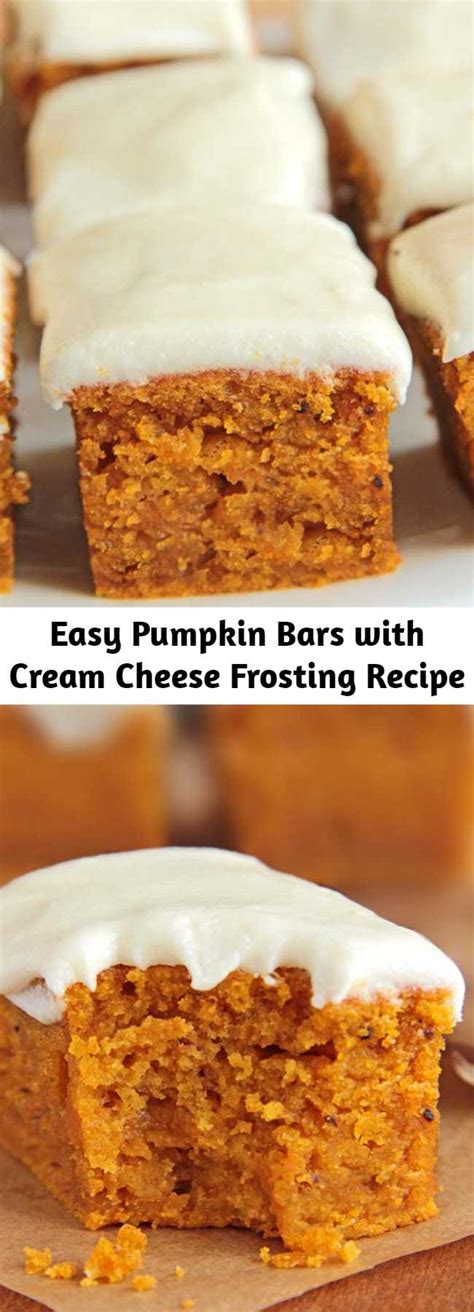 Easy Pumpkin Bars With Cream Cheese Frosting Recipe Mom Secret Ingrediets
