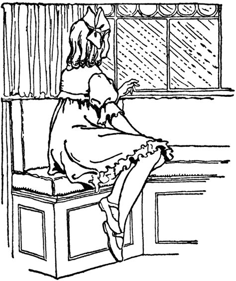 Girl Looking Out Window Clipart Etc Clipartix