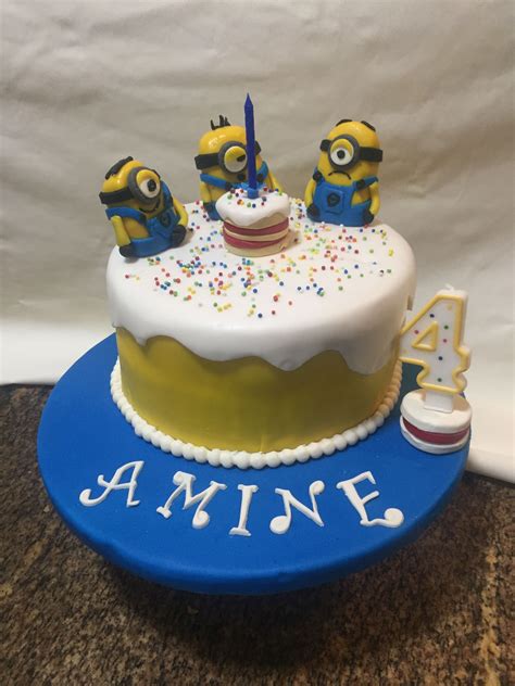 My customer sent me a pic and i. Minion Birthday cake