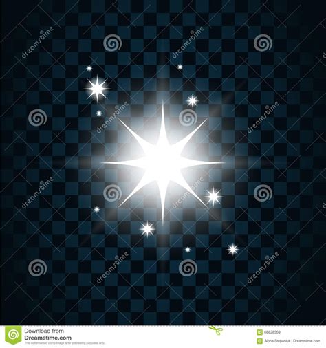 Sparkle Icon Set Shiny Cartoon Stars Glowing Light Effect Stars And