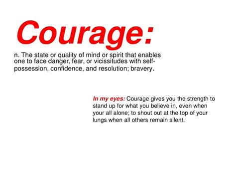 Definition Essay About Courage