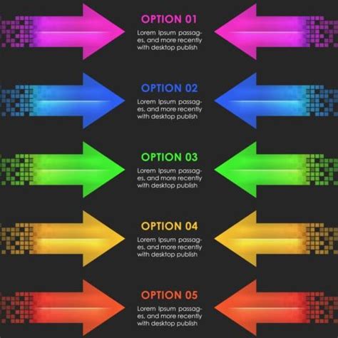 Colored Arrow With Option Infographic Vector 08 Free Download