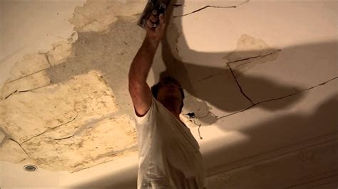 For large holes and patch jobs, reinforce the hole with mesh or screen, but small holes simply can be filled, then painted after the plaster is dry. Lath and Plaster Water Damaged Ceiling Repairs Glen Iris ...