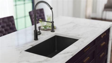 This kitchen sink faucet is very easy to install. Black Undermount Kitchen Sinks