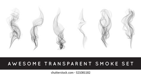 Set Digital Realistic Smoke Vector Illustration Stock Vector Royalty