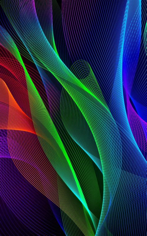 Download 800x1280 Wallpaper Waves Colorful Razer Phone