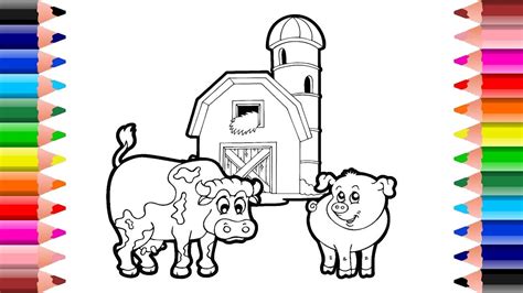 Farm Animals Coloring Pages For Kids Setoys Youtube