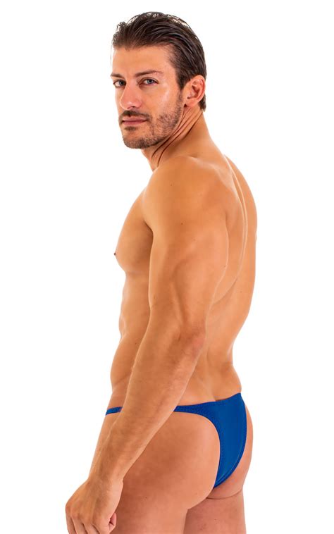 Sunseeker Micro Pouch Half Back Bikini In Thinskinz Royal Blue