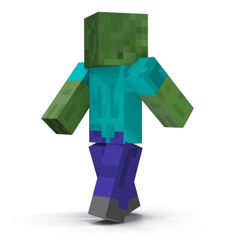 Minecraft Zombie 3d Model 29 C4d Ma Max Obj Fbx 3ds Free3d