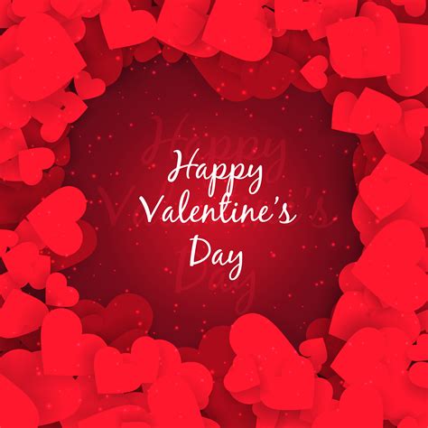 Romantic Valentines Day Card Vector Design Illustration Download Free