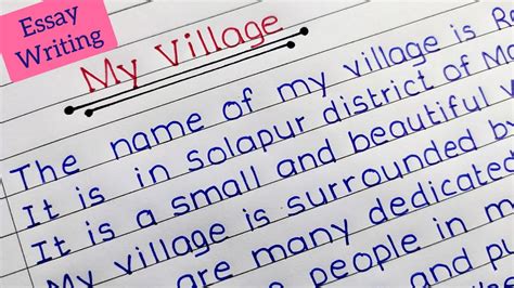 My Village Essay Writing Easy Essay On My Village For Kids Essay