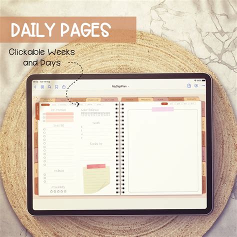 Digital Planner For Ipad Goodnotes Notability Undated Etsy