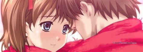 Cute Anime Valentine Couple Picture Facebook Cover