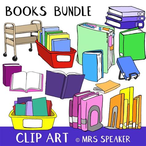 Books Bundle Of Clip Art Book Bins Book Bundles Clip Art