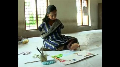 Painting With Foot Physically Challenged Girl Painter Proud Of You